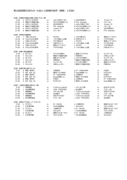 ﾀｲﾑｽｹｼﾞｭｰﾙ - 前橋市サッカー協会