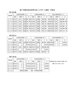 第41回東北総合体育大会ハンドボール競技 TD割当