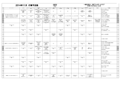 2014年11月 行事予定表