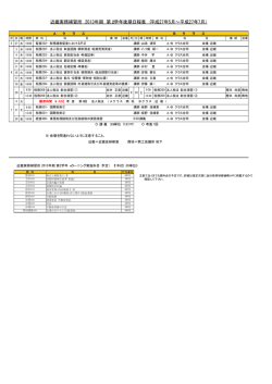 2013年期生 第2学年 後期日程表（平成27年5月～）