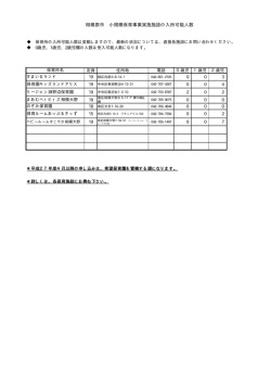 相模原市 小規模保育事業実施施設の入所可能人数
