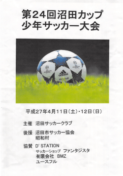 第24回沼田カップ 少年サッカー大会 - So-net