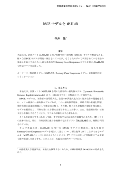 DSGE モデルと MATLAB;pdf