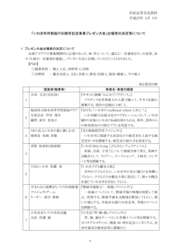 いわき市市制施行50周年記念事業プレゼン大会