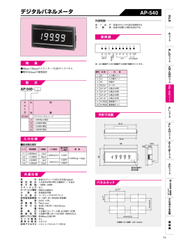デジタルパネルメータ AP-540