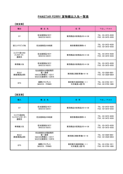 東京 - PanStar Ferry
