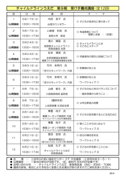 CLうえだ第9期養成講座一覧26.05.17～06.21 正式
