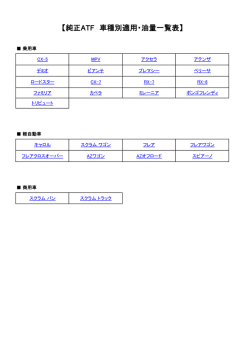 【純正ATF 車種別適用・油量一覧表】