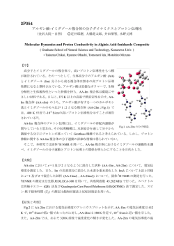 アルギン酸-イミダゾール複合体の分子ダイナミクスとプロトン伝導性
