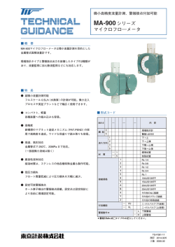 MA-900シリーズ マイクロフロ―メータ