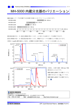 MH-5000 内蔵分光器のバリエーション
