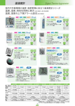 温湿度計 Digital Thermo-hygrometer AD-5681 AD-5693 AD-5694