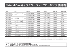 Natural One キャラクターウッドフローリング 価格表
