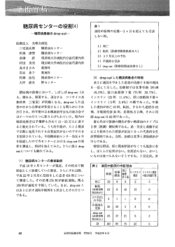 糖尿病患者のdrop out - 長崎県医師会