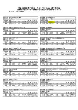 第24回埼玉県クラブユース（U－15）サッカー選手権大会