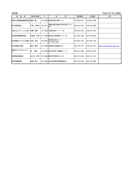 秋田県 平成27年1月1日現在