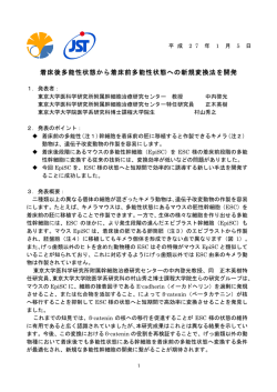 着床後多能性状態から着床前多能性状態への新規変換法を開発