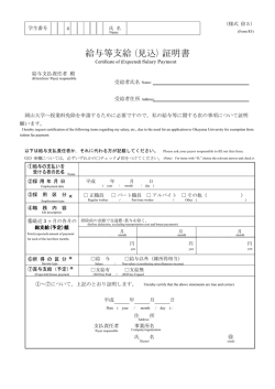 給与等支給（見込）証明書