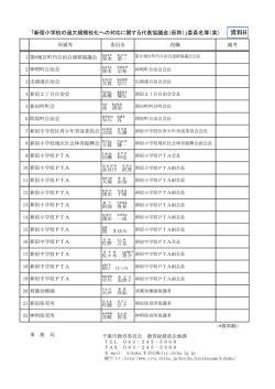 「新宿小学校の過大規模校化への対応に関する代表協議会