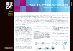 BlueCoat Content Analysis System S400/S500シリーズパンフレット