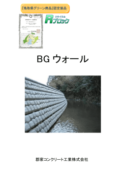 BG ウォール - コンクリート二次製品なら郡家コンクリート。