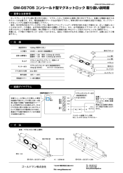 GM-GS705 コンシールド型マグネットロック 取り扱い説明書