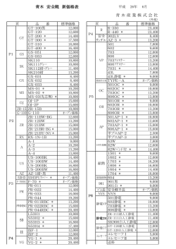 青木 安全靴 新価格表 青 木 産 業 株 式 会 社