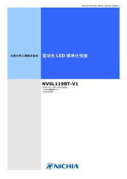 電球色 LED 標準仕様書 NVSL119BT-V1