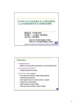 FEMまたはVOF法を組み込んだ埋込境界法 による