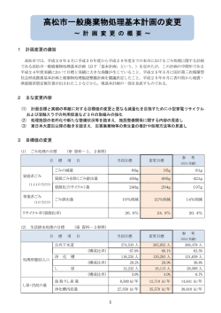高松市一般廃棄物処理基本計画の変更