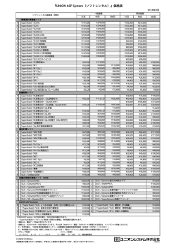 『UNION ASP System』 価格表