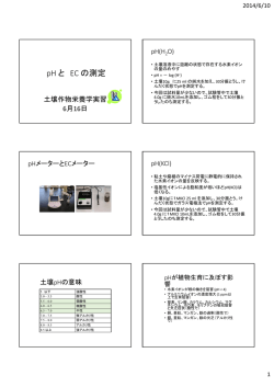 pH と EC の測定