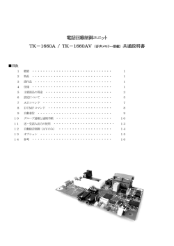電話回線制御ユニット TK－1660A / TK－1660AV
