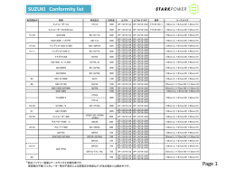 SUZUKI Conformity list