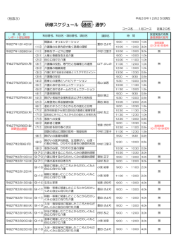 H27年1月のカリキュラム