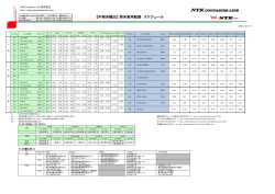 【中南米輸出】 南米東岸航路 スケジュール