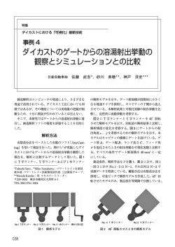 ダイカストのゲートからの溶湯射出挙動の 観察とシミュレーションとの比較