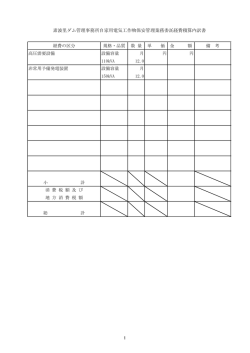 素波里ダム管理事務所自家用電気工作物保安管理業務委託経費積算