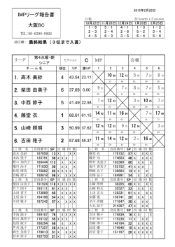 第4水曜，シニア