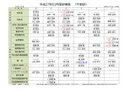 3月度 診療予定表 - 医療法人みどり会 中村病院
