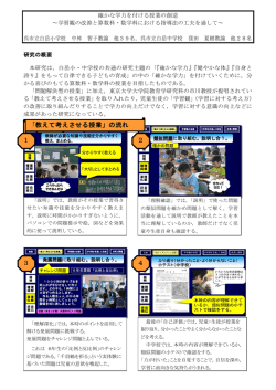確かな学力を付ける授業の創造 ～学習観の改善と算数科・数学科;pdf