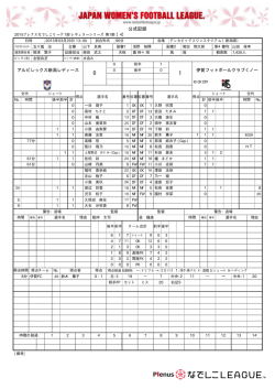 公式記録 - なでしこリーグ;pdf
