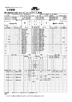 公式記録 - 日本フットボールリーグ