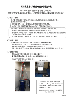 PCB安定器の「仕分・荷姿・計量」作業