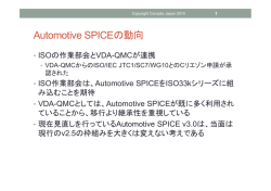 Automotive SPICEの動向