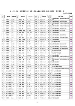 （政令市議会）結果一覧