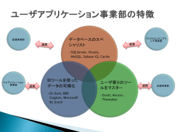 データベースのスペ シャリスト ユーザ寄りのツー ルをマスター BIツールを