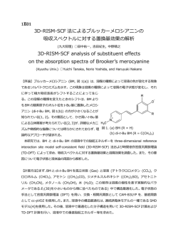 3D-RISM-SCF 法によるブルッカーメロシアニンの 吸収スペクトル