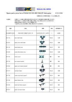 Spare parts price list of RUSH EC135 450 FAN EP Helicopter
