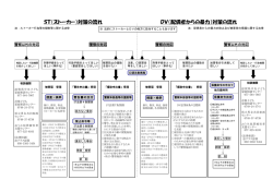 ST（ストーカー）対策の流れ DV（配偶者からの暴力）対策の流れ